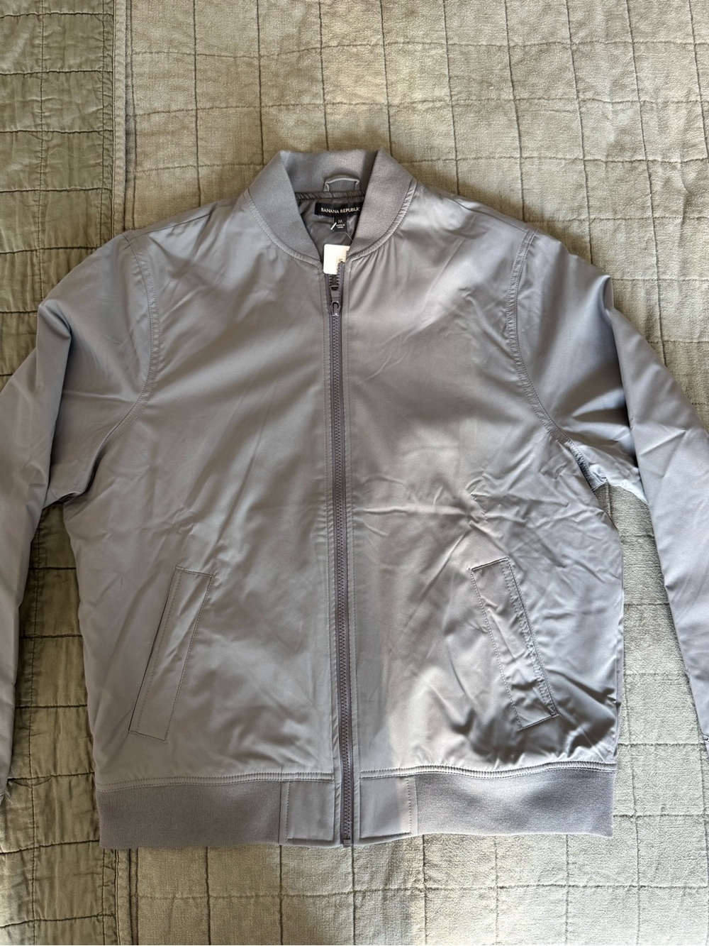 Banana Republic Light Gray Bomber Jacket